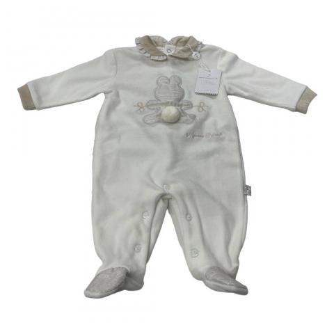 Tutina Ciniglia Neonata Nazarenogabrielli  2210 Con Ricamo