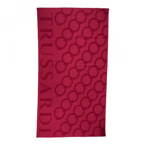 Telo Spiaggia Mare Trussardi Infinite Circle Red Rosso cm 95x180