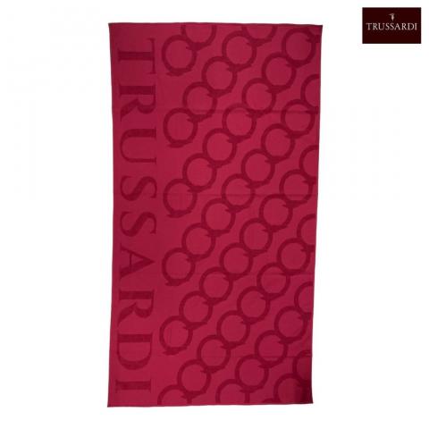 Telo Spiaggia Mare Trussardi Infinite Circle Red Rosso cm 95x180