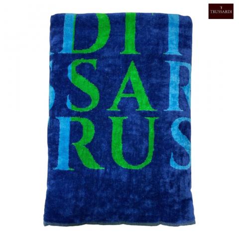 Telo Spiaggia Mare Trussardi Heatmap Blue cm 95x180