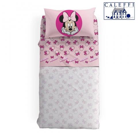 Lenzuola Minnie Disney Caleffi Singola Minnie Smile Puro Cotone