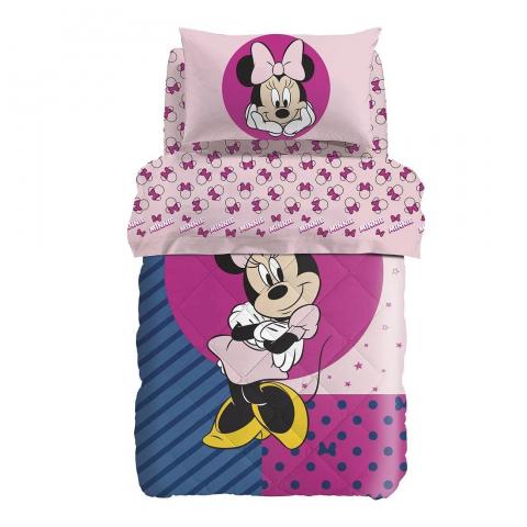 Trapunta Caleffi Minnie Singola Esterno Cotone Minnie Smile Piazzata