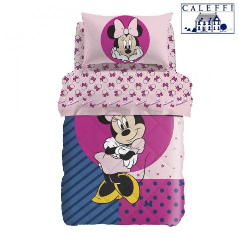 Trapunta Caleffi Minnie Singola Esterno Cotone Minnie Smile Piazzata