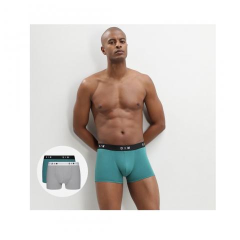 Boxer Uomo Dim 2 Pezzi Articolo  D0ARL Colore Grigio e Ottanio