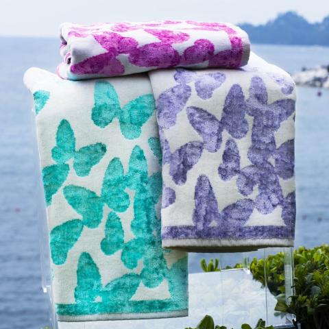 Asciugamano Con Ospite Carrara In Spugna Funny Colore Fucsia