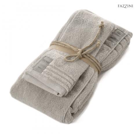 Asciugamano Fazzini Con Ospite In Spugna Da 550 Grammi Coccola Grigio