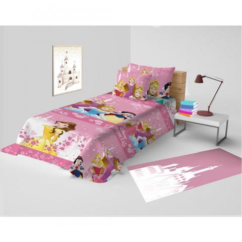 Copriletto Singolo Disney Princess In Puro Cotone Principesse