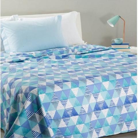 Copriletto Caleffi Singolo Summer Breeze Ocean Tessuto Piquet