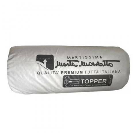 Topper Matrimoniale Marta Marzotto Memory altezza 6cm Antistress Sfoderabile