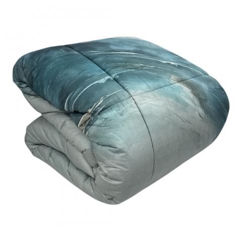 Trapunta Matrimoniale Carrara Wind Percalle di Cotone Colore Blue 001