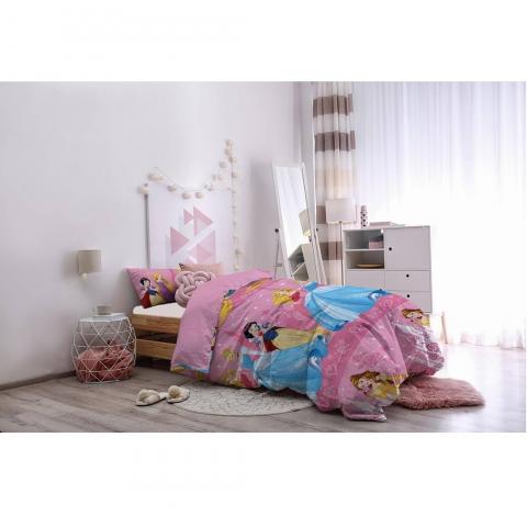 Parure Copripiumino Singola Disney Principesse Puro Cotone
