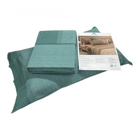 Completo Lenzuola Caleffi Dylan Anice Matrimoniale Puro Cotone