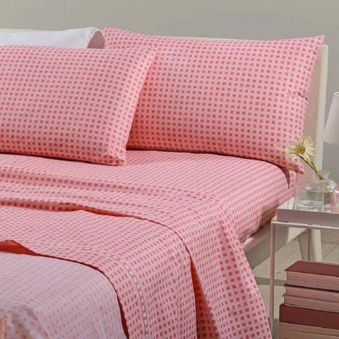 Lenzuola Caleffi Singola Transfer Colore Rosa Puro Cotone