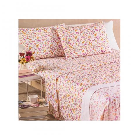 Lenzuola Caleffi Singola Alba Colore Rosa Puro Cotone