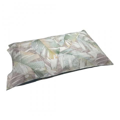 Parure Copripiumino Singola Happidea Tessuto Puro Cotone Brina Verde Made in italia