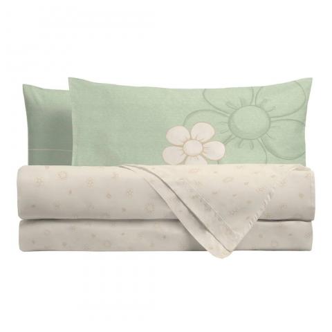 THUN Completo Lenzuola Iconic Green Matrimoniale
