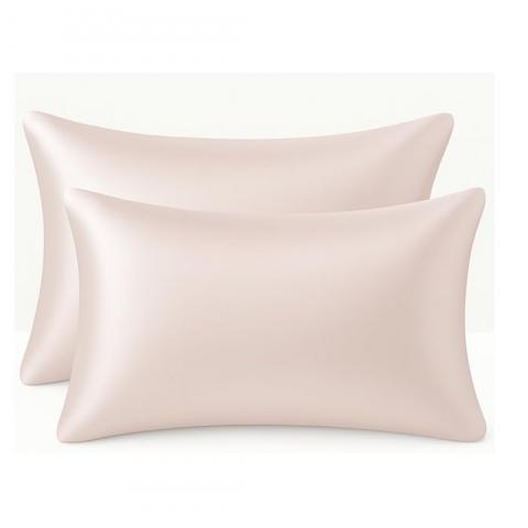 Coppia Federe in Seta di Bamboo CLARA Anticrespo Antirughe Ipoallergeniche Traspiranti Eleganti e Morbide  Made in Italy (ROSA)