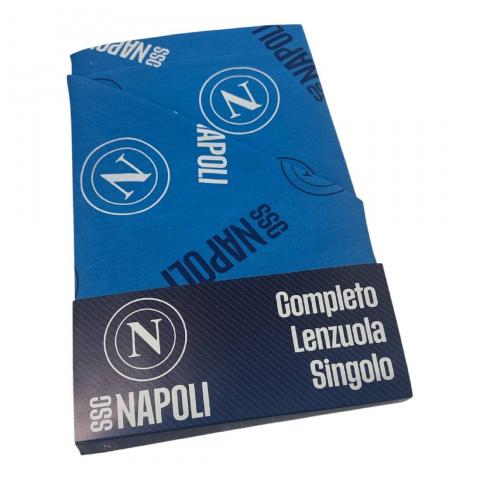 Lenzuola SSC Napoli Singolo Prodotto Ufficiale Puro Cotone Nuovo Disegno