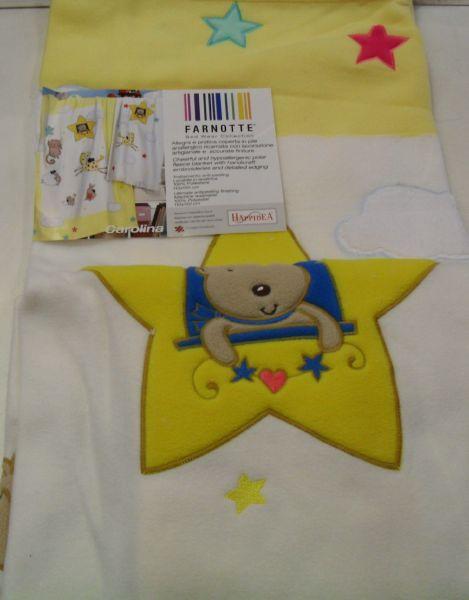 Plaid Happide Misura 110 x 150 Articolo Stellina Giallo Per Culla Lettino