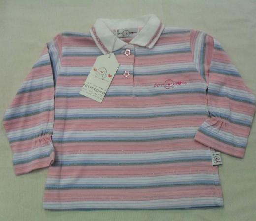 Polo Neonata Rigata Manica Lunga Petitt Coco By Silvamaglia