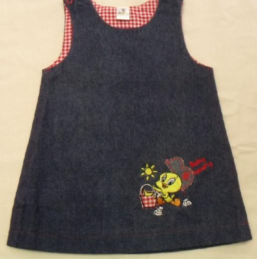 Vestina Titty Looney Tunes Con T-Shirt Bambina Neonata Smanicata In Jeans
