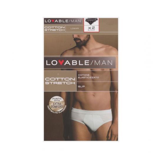 Slip Uomo Lovable Modello L05XR Confezone 2 Pezzi Puro Cotone Elasticizzato