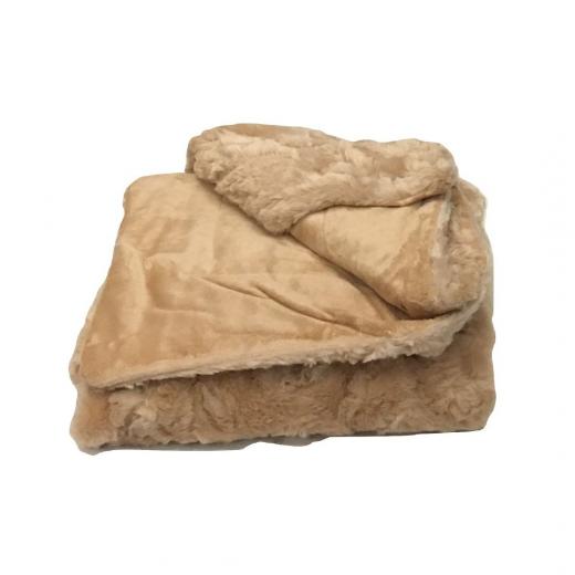 Plaid Rose Morbido e Avvolgente Cm 130 x 155 Double Beige
