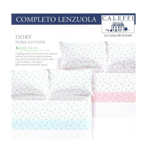 Lenzuola Caleffi Matrimoniale Dory Puro Cotone Completo