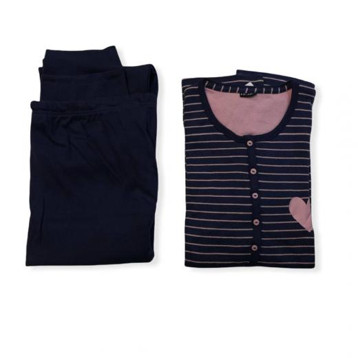 Pigiama Donna Lovable Interlock Caldo Cotone Serafino 09L0BLN