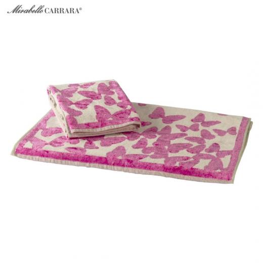 Asciugamano Con Ospite Carrara In Spugna Funny Colore Fucsia