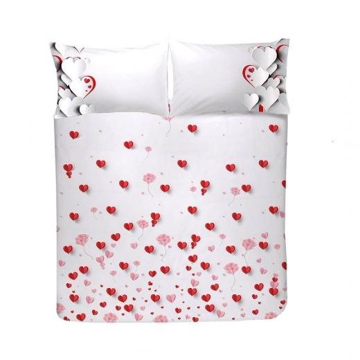 Lenzuola Happidea Lenzuola Copriletto Matrimoniale Stampa Digitale Sweet Heart