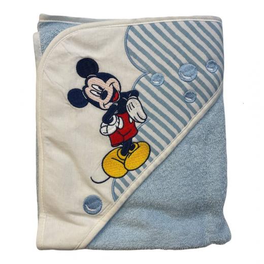 Triangolo Topolino Neonato Disney In Spugna Ricamato
