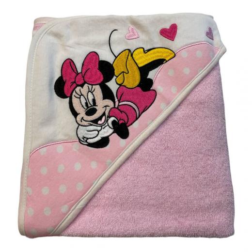 Triangolo Minnie Neonato Disney In Spugna Ricamato