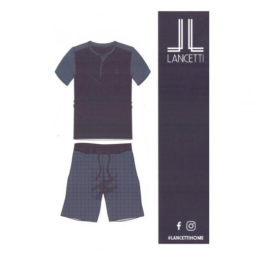 Pigiama Uomo Corto Lancetti Puro Cotone LSM00072