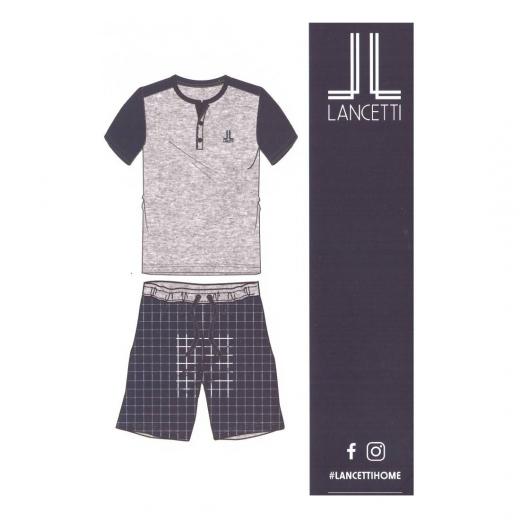 Pigiama Uomo Corto Lancetti Puro Cotone LSM00072