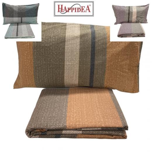 Parure Copripiumino Singola Flanella di Cotone Happidea Ciannamon