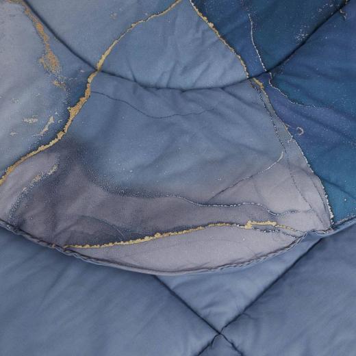 Trapunta Matrimoniale Carrara Saturn Percalle di Cotone Colore Blue