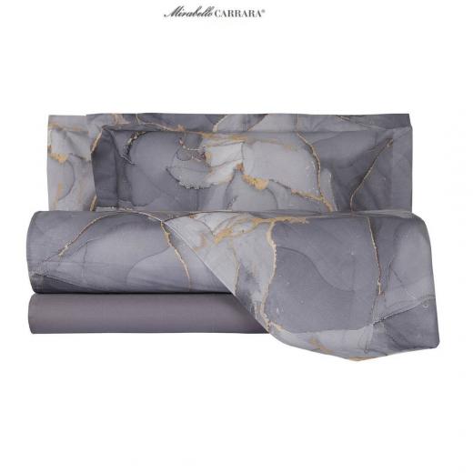Lenzuola Carrara Collezioni Saturn in Percalle di Cotone Grey
