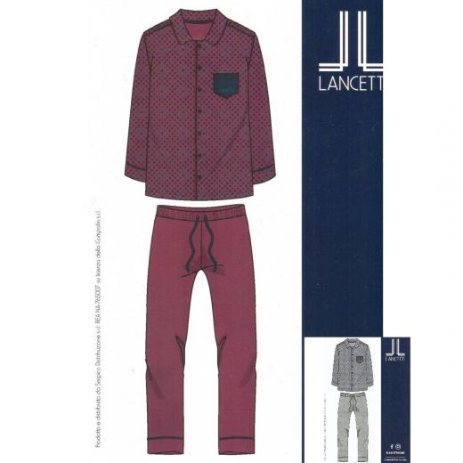 Pigiama Uomo Caldo Cotone Lancetti Aperto LMW00147