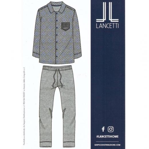 Pigiama Uomo Caldo Cotone Lancetti Aperto LMW00147