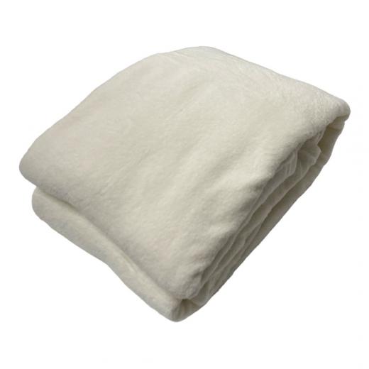 Plaid Tinta Unita Pail Singolo Super Soft Bianco