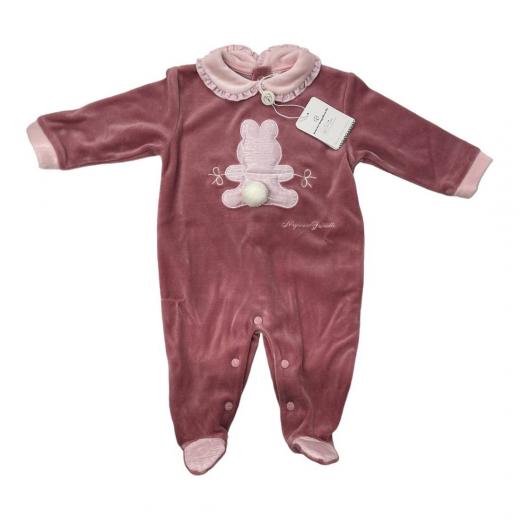 Tutina Ciniglia Neonata Nazarenogabrielli  2210 Con Ricamo