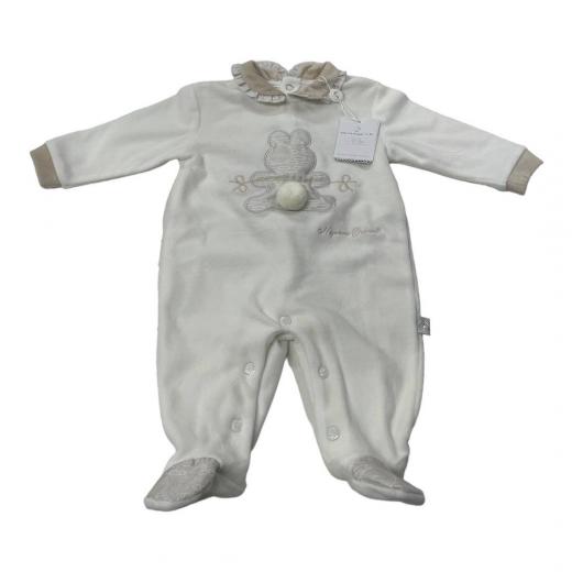 Tutina Ciniglia Neonata Nazarenogabrielli  2210 Con Ricamo