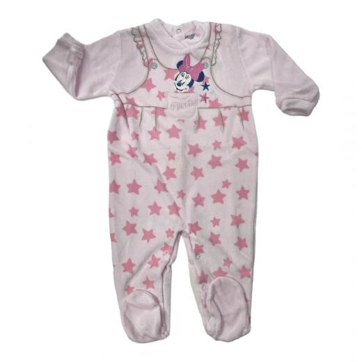 Tutina Ciniglia Neonato Disney Minnie WQ3049 Con Ricamo Rosa