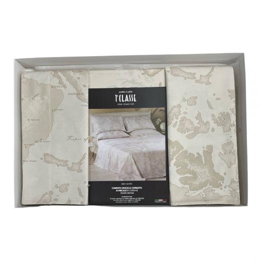 Lenzuola Prima Classe Alviero Martini Lenzuolo Copriletto Geo White