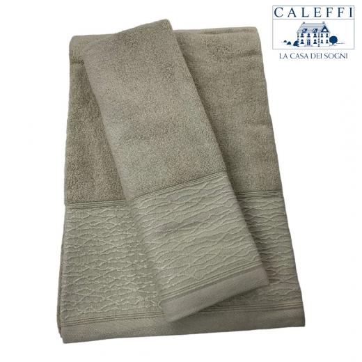 Asciugamano Con Ospite Caleffi Articolo Ostuni Set Tortora
