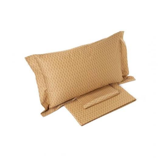 Lenzuola Prima Classe Alviero Martini In Raso Di Cotone Monogramma