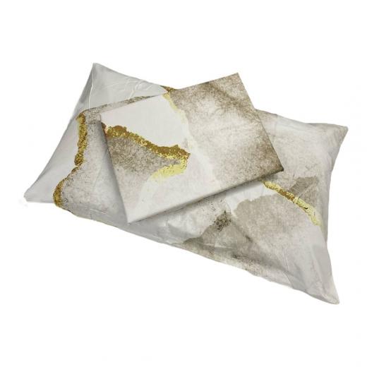 Copripiumino Parure Carrara Matrimoniale Shibui Percalle Puro Cotone Bianco