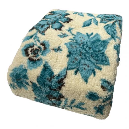 Coperta Matrimoniale Plaid Acca 24 Canazei Velluto Agnellato Ottanio