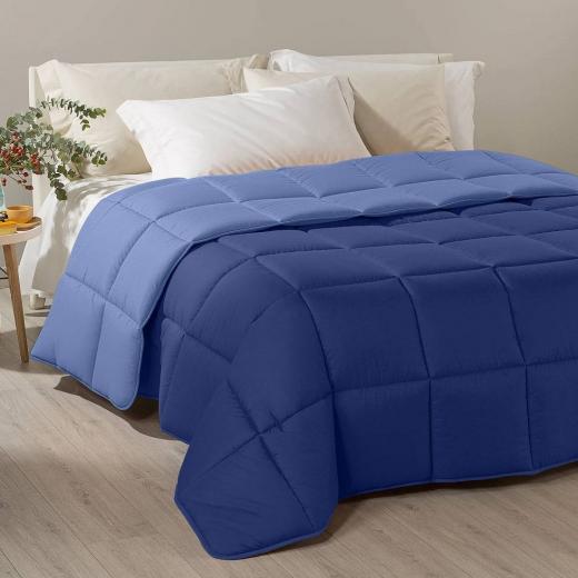Trapunta Piazza e Mezza Caleffi Piumone Invernale Microfibra Modern Blu